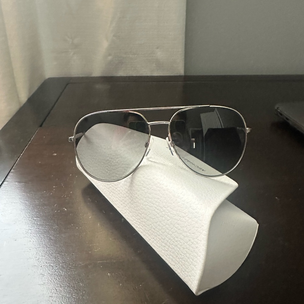 Michael Kors Silver Aviator Sunglasses